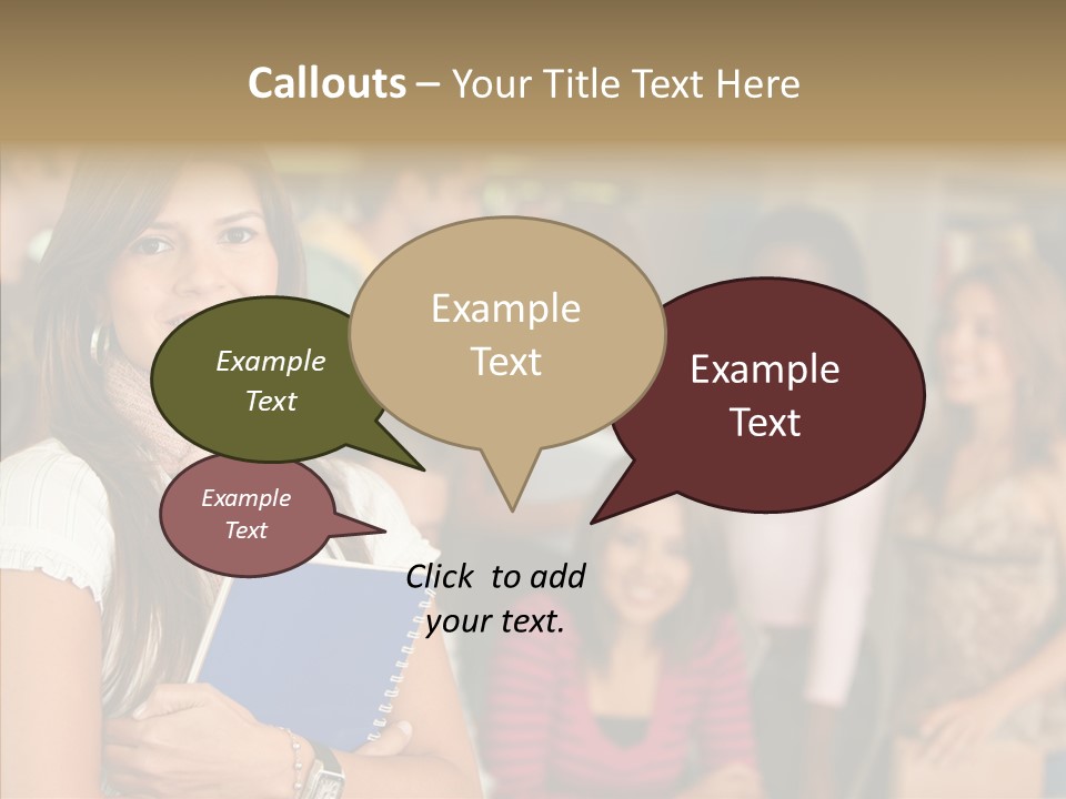 Notes Girl Friends PowerPoint Template