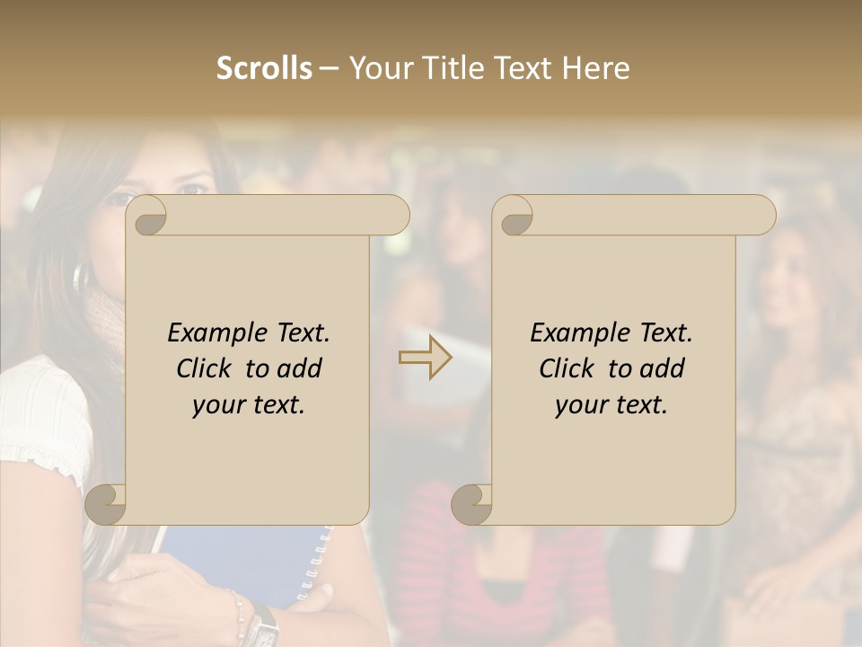Notes Girl Friends PowerPoint Template
