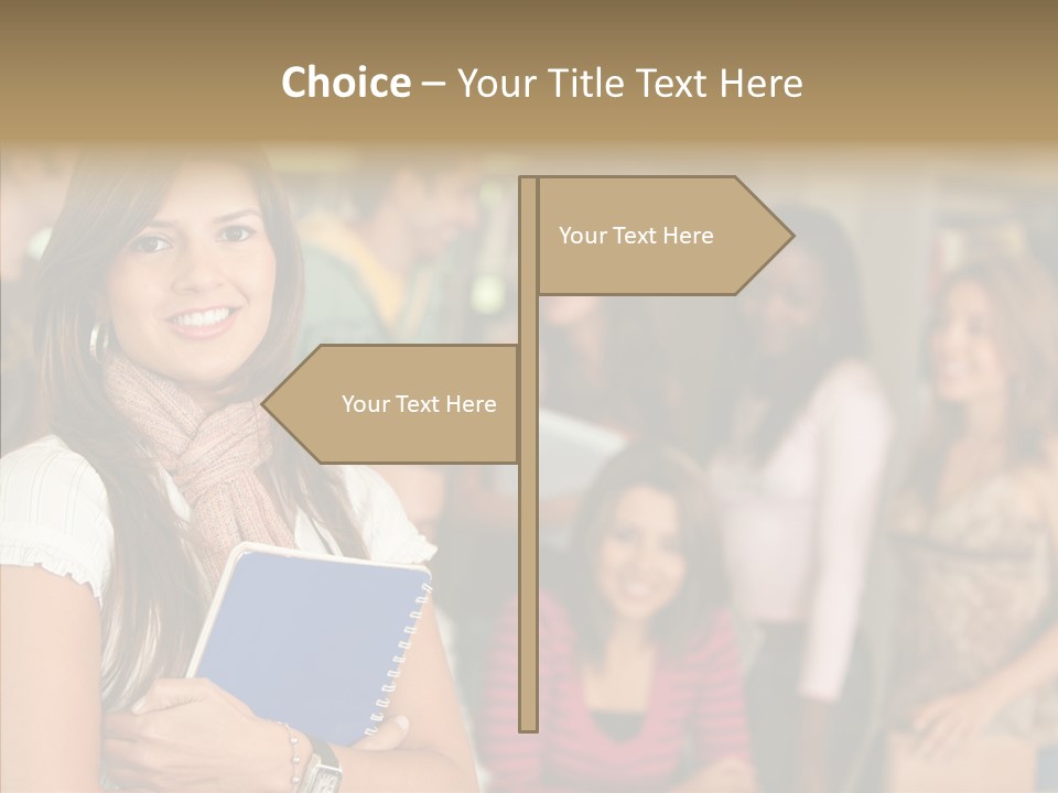 Notes Girl Friends PowerPoint Template