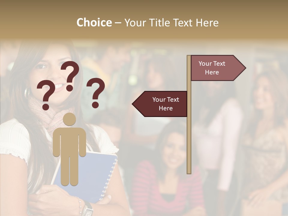 Notes Girl Friends PowerPoint Template