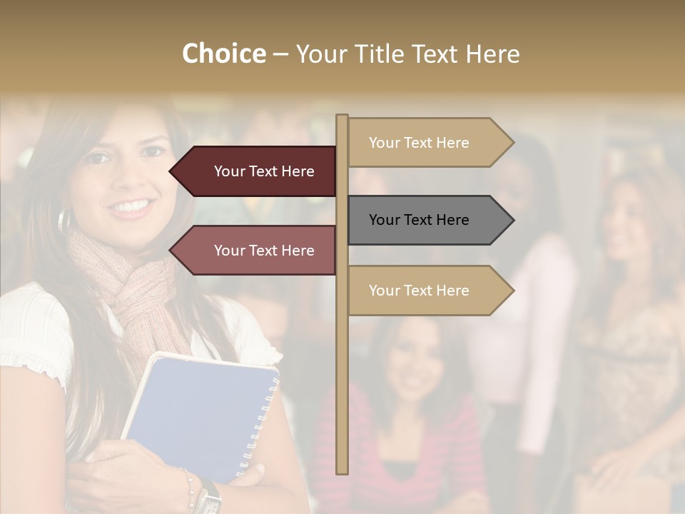 Notes Girl Friends PowerPoint Template