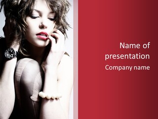 Cute Glamorous Posing PowerPoint Template