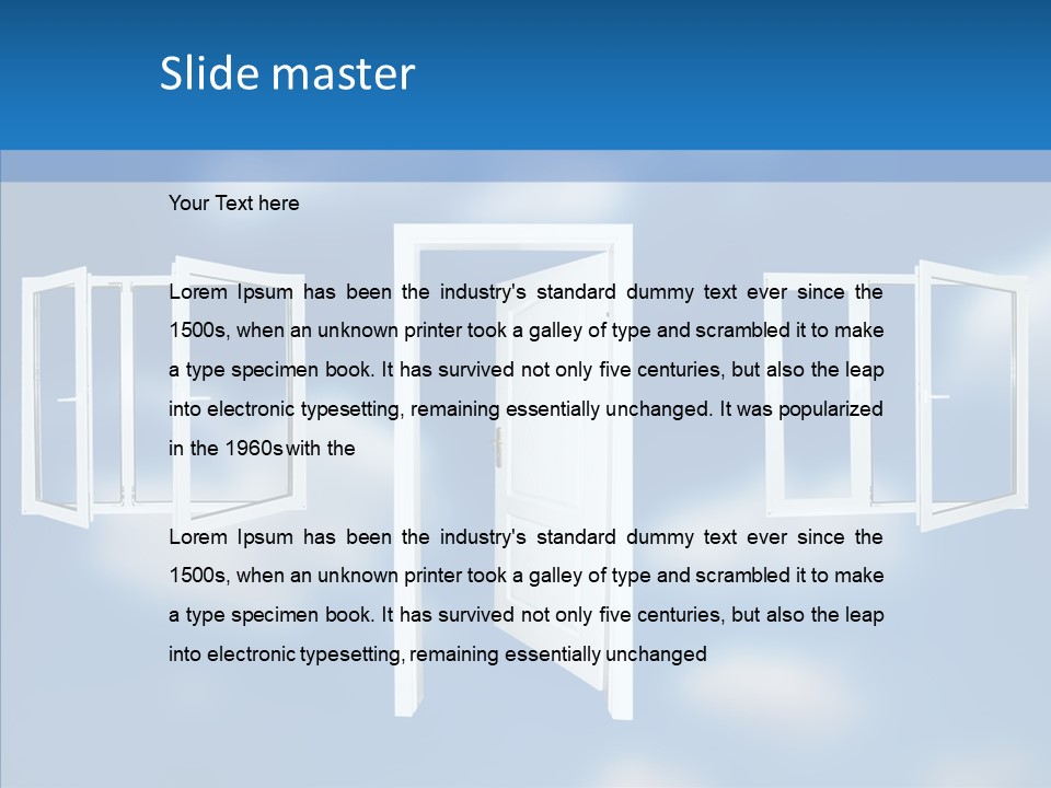 Hope White Enter PowerPoint Template