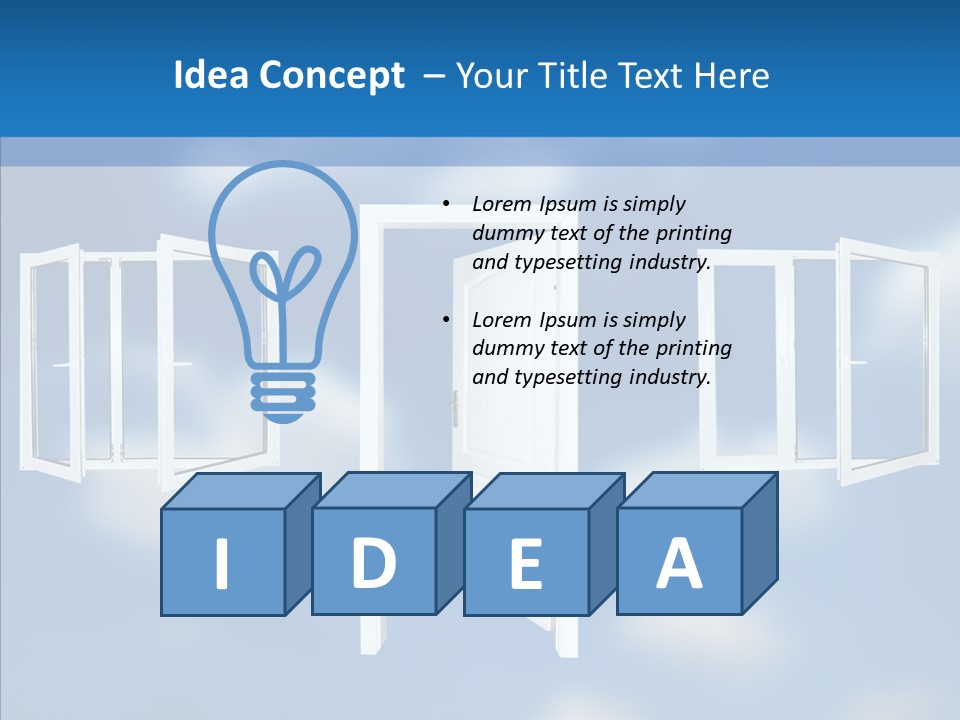 Hope White Enter PowerPoint Template