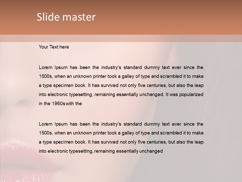 Care Half Caucasian PowerPoint Template