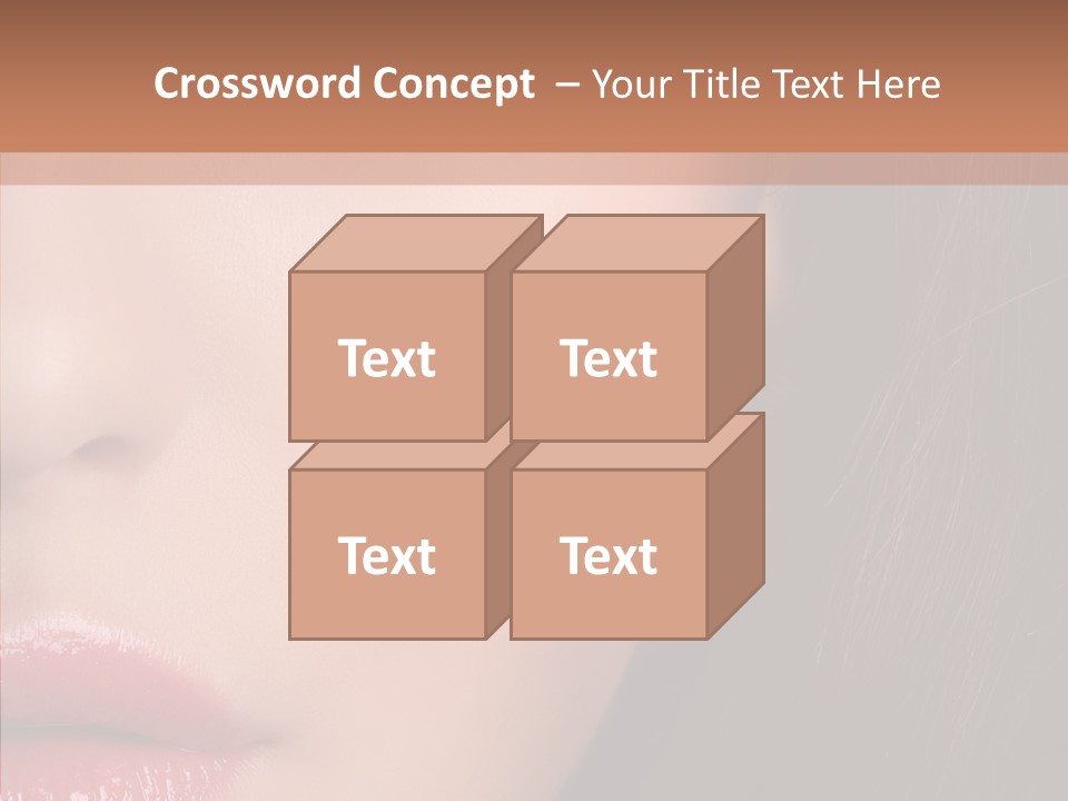 Care Half Caucasian PowerPoint Template