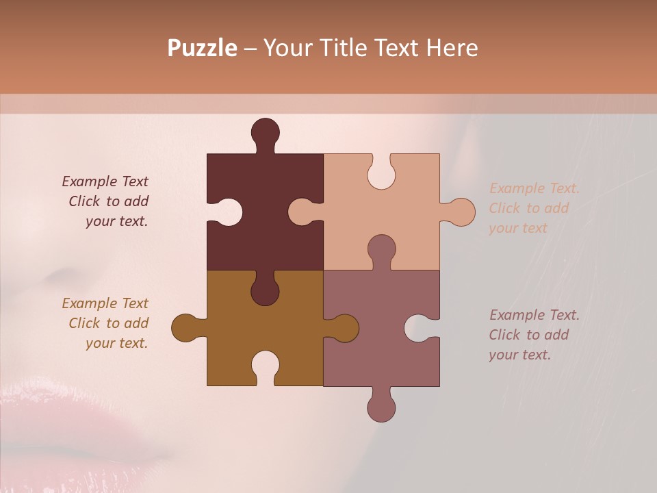 Care Half Caucasian PowerPoint Template