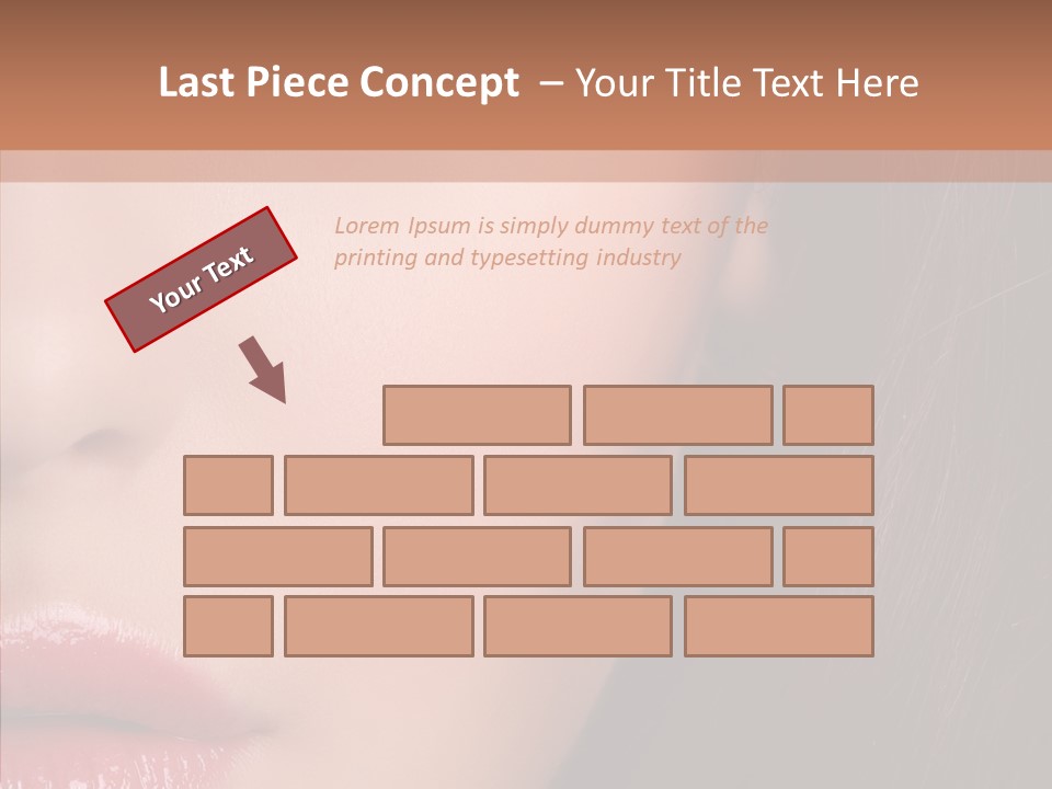 Care Half Caucasian PowerPoint Template