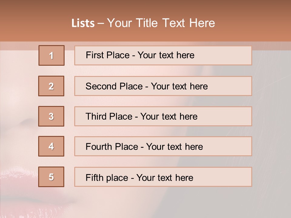 Care Half Caucasian PowerPoint Template