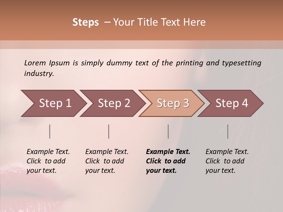 Care Half Caucasian PowerPoint Template