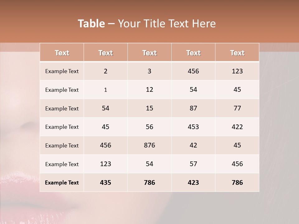 Care Half Caucasian PowerPoint Template