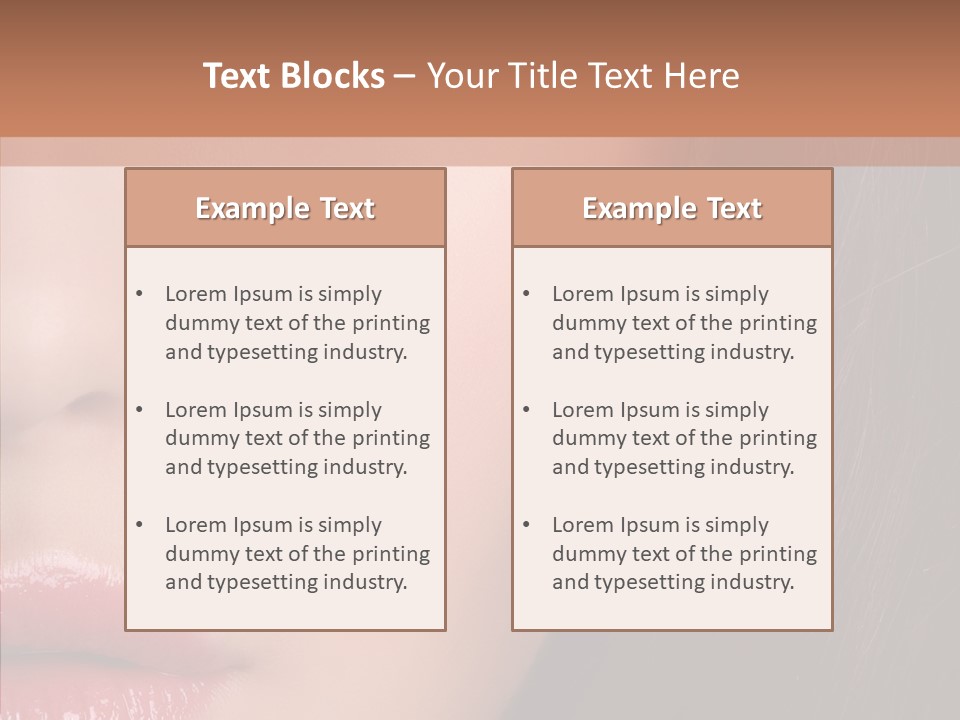 Care Half Caucasian PowerPoint Template