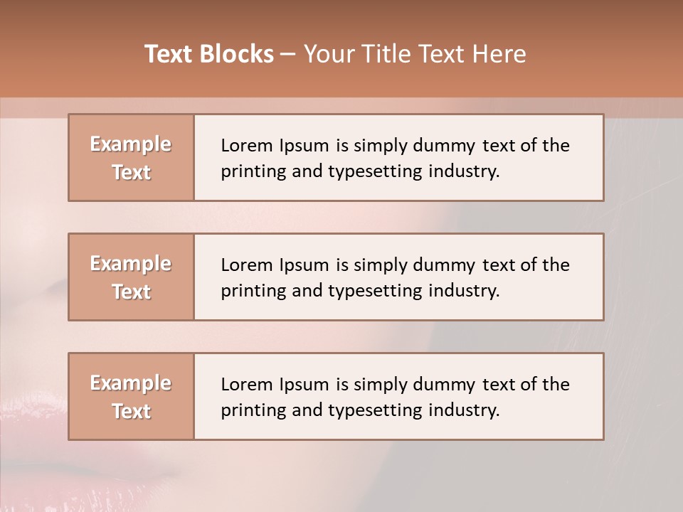 Care Half Caucasian PowerPoint Template