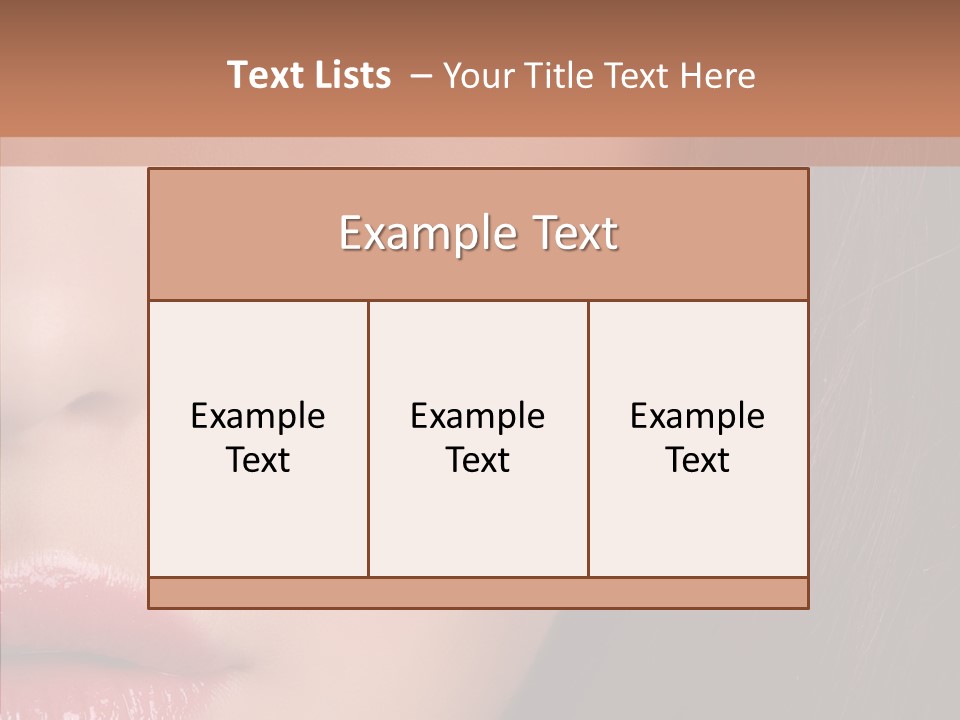 Care Half Caucasian PowerPoint Template