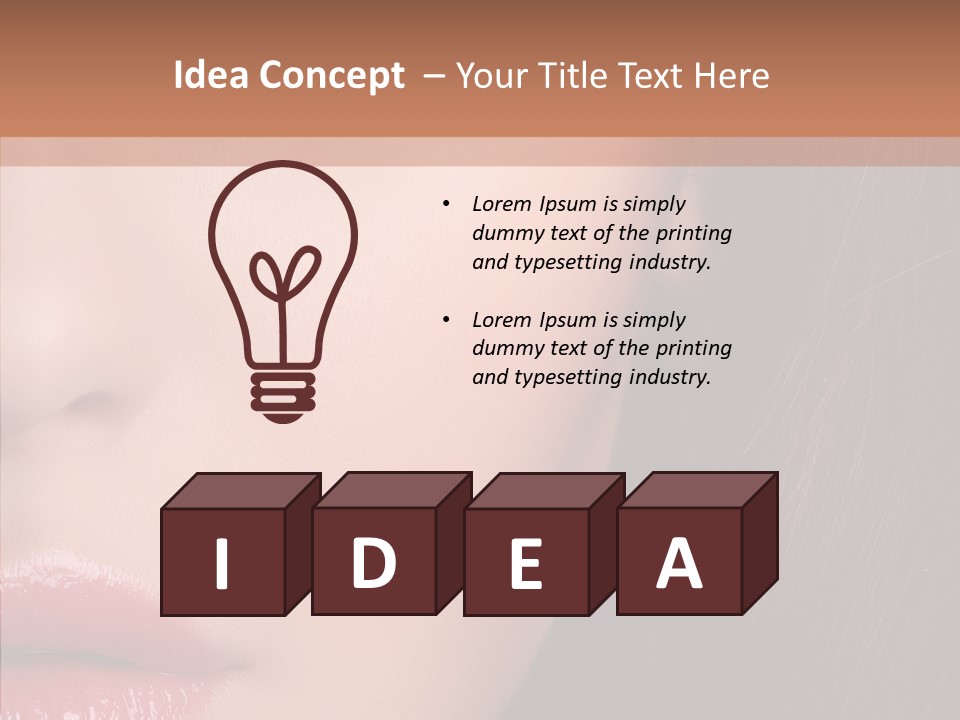 Care Half Caucasian PowerPoint Template