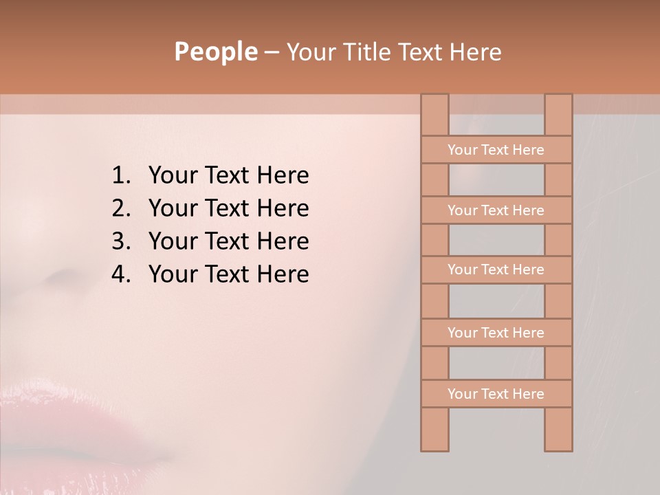 Care Half Caucasian PowerPoint Template