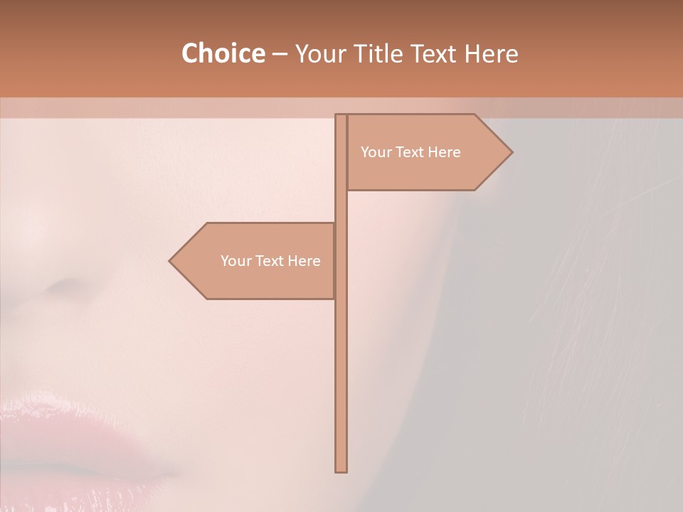 Care Half Caucasian PowerPoint Template