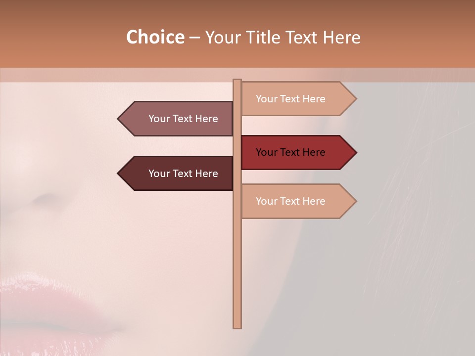 Care Half Caucasian PowerPoint Template