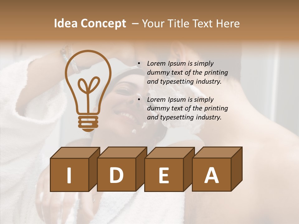 Beautiful Lather Man PowerPoint Template