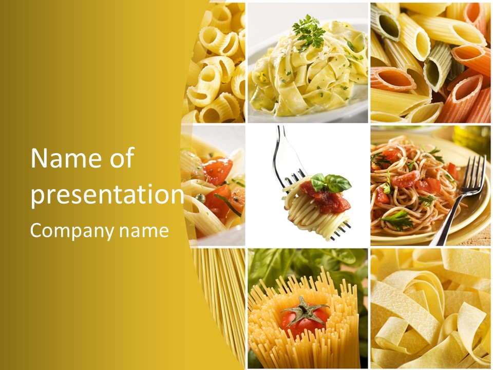 Pasta Meal Ingredient PowerPoint Template