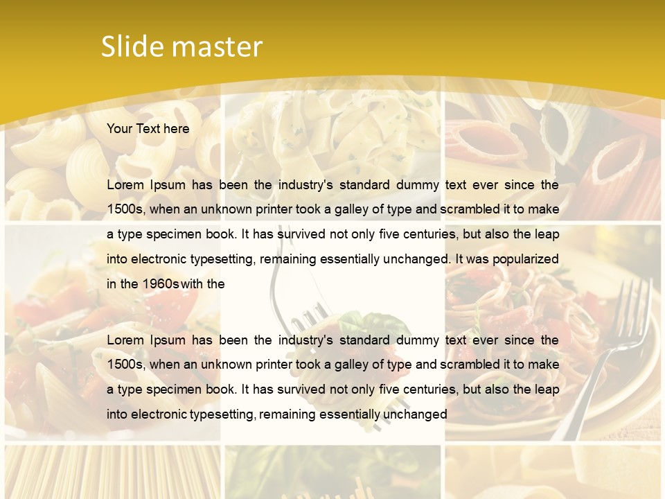 Pasta Meal Ingredient PowerPoint Template
