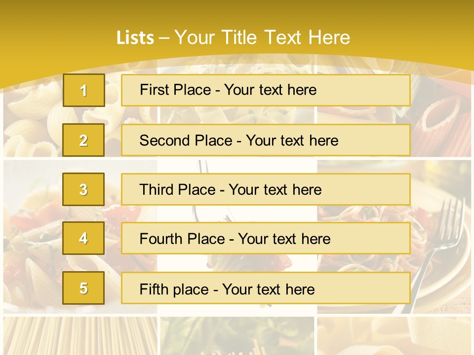 Pasta Meal Ingredient PowerPoint Template