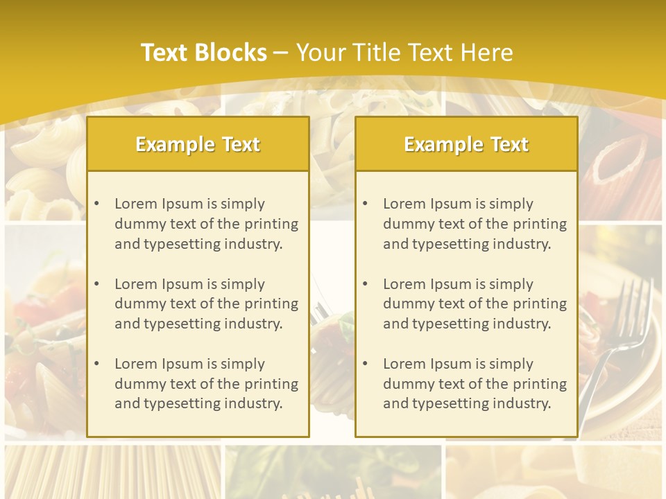 Pasta Meal Ingredient PowerPoint Template
