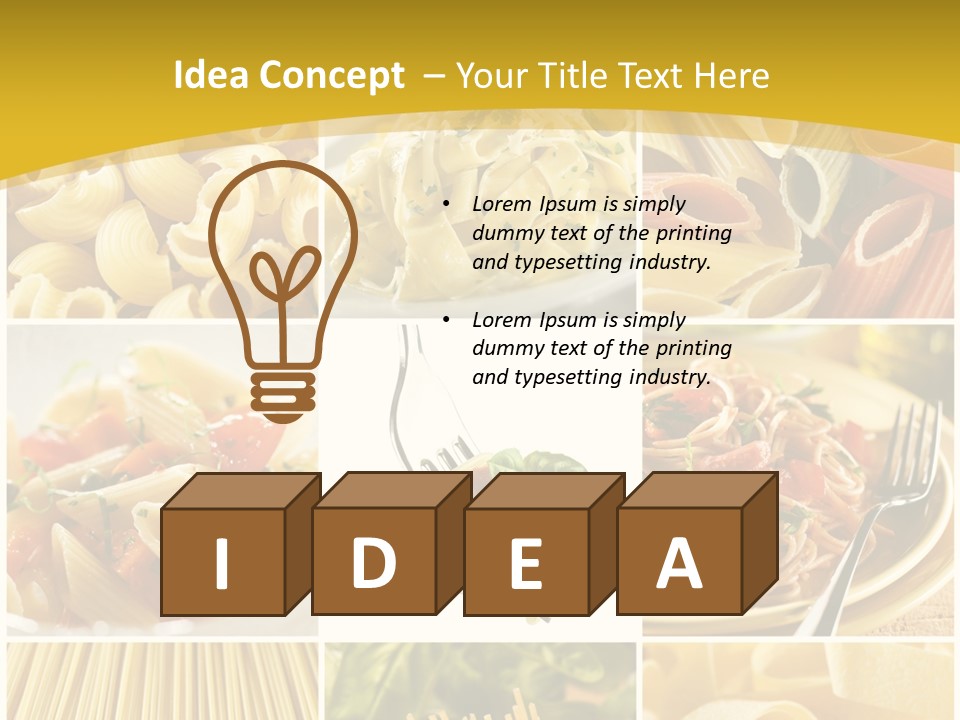 Pasta Meal Ingredient PowerPoint Template