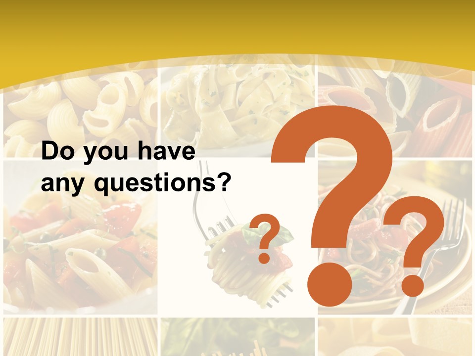 Pasta Meal Ingredient PowerPoint Template