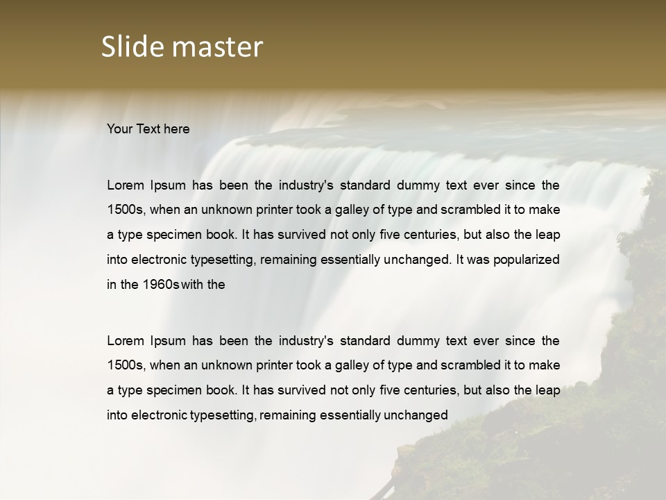 Falls American Falls Waterfall PowerPoint Template