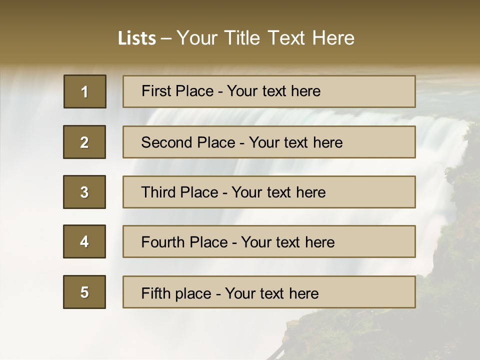 Falls American Falls Waterfall PowerPoint Template