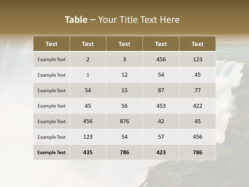 Falls American Falls Waterfall PowerPoint Template