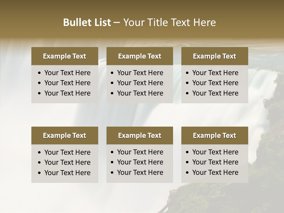 Falls American Falls Waterfall PowerPoint Template