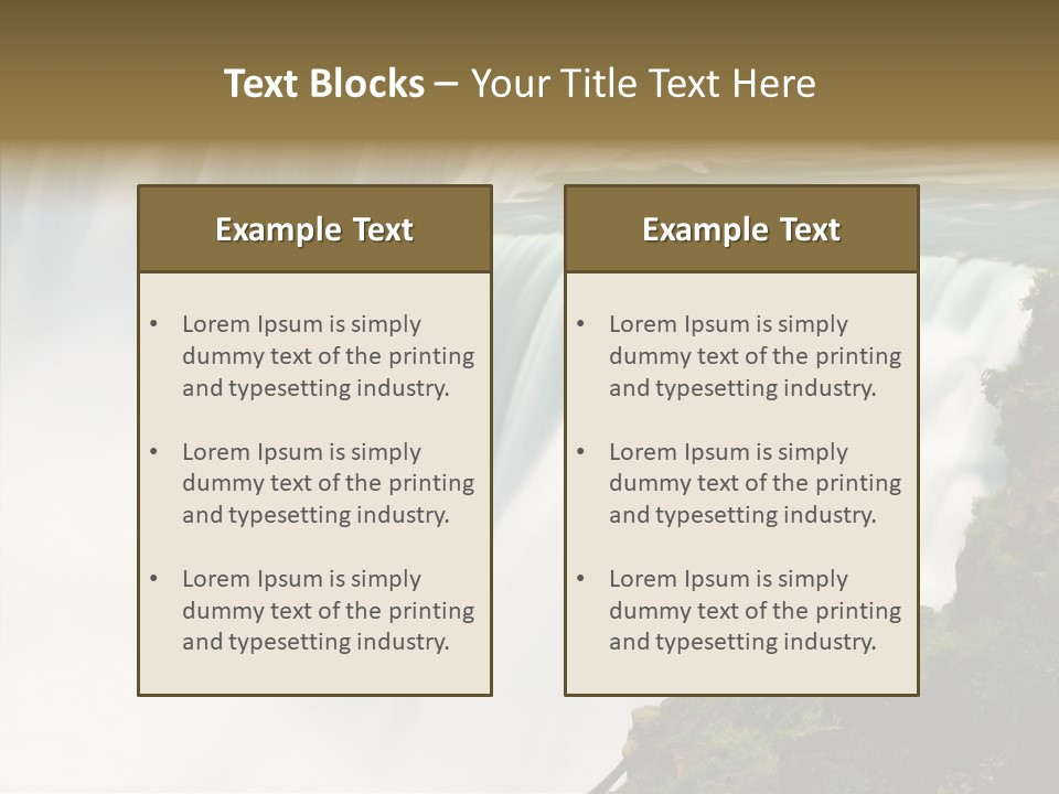 Falls American Falls Waterfall PowerPoint Template