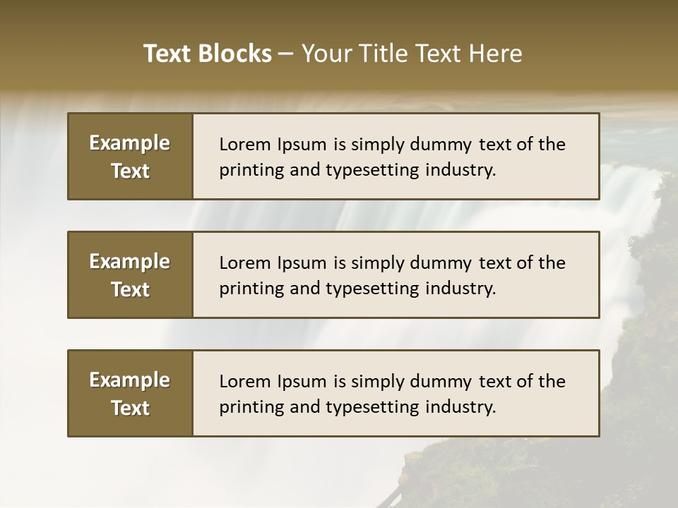 Falls American Falls Waterfall PowerPoint Template