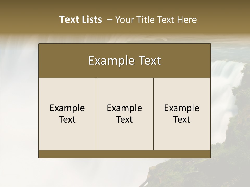 Falls American Falls Waterfall PowerPoint Template