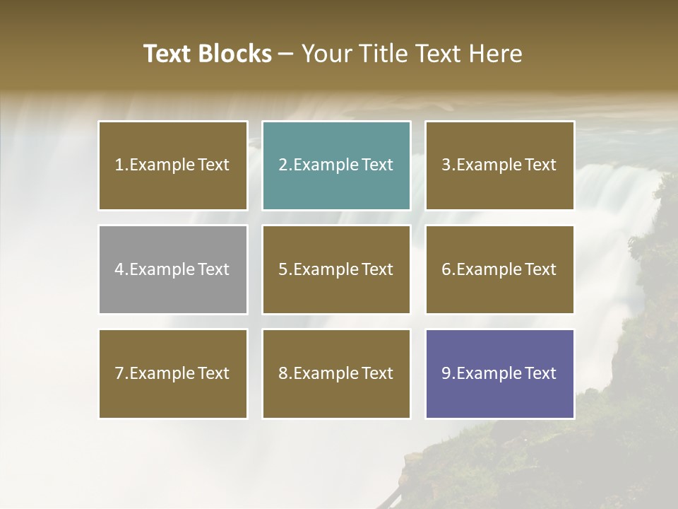 Falls American Falls Waterfall PowerPoint Template