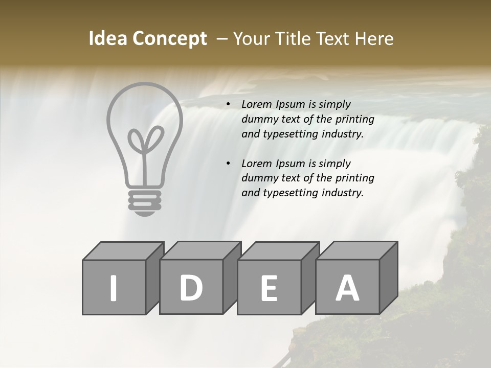 Falls American Falls Waterfall PowerPoint Template