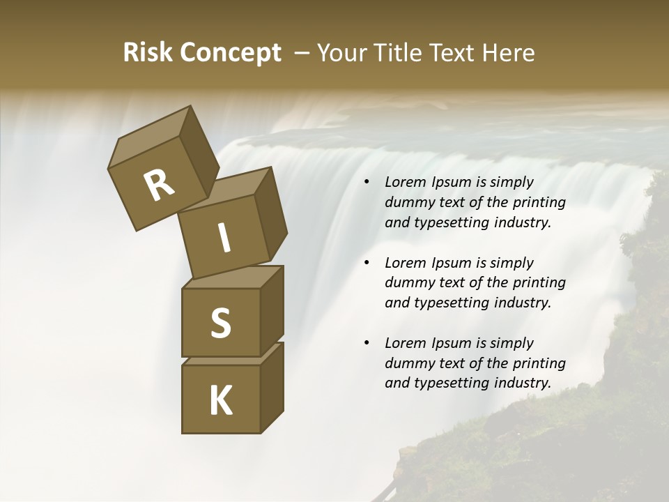 Falls American Falls Waterfall PowerPoint Template