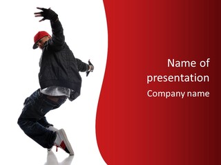 Break Dance Freestyle Jump PowerPoint Template