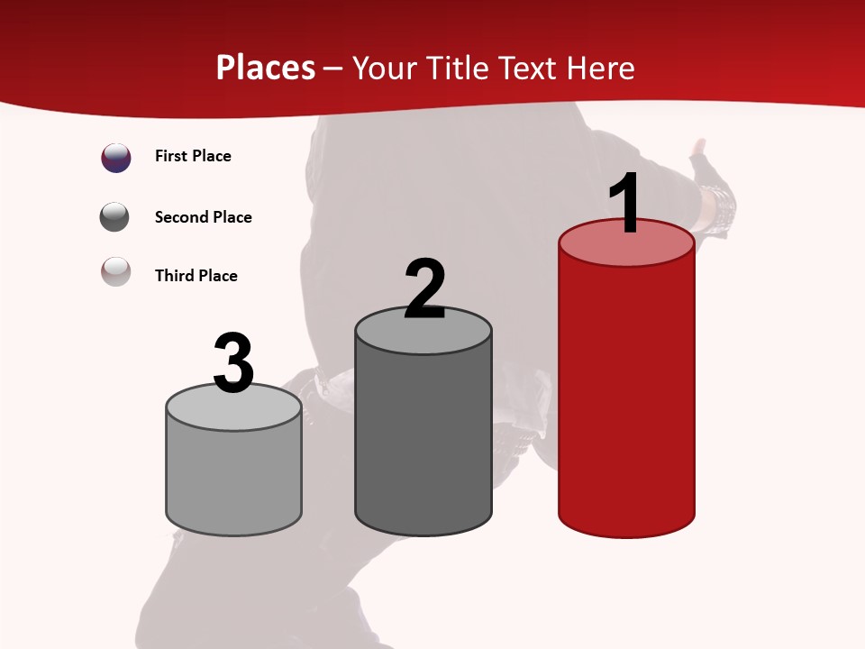 Break Dance Freestyle Jump PowerPoint Template