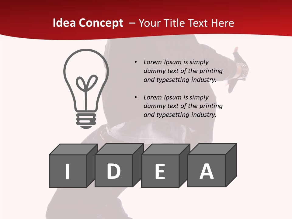 Break Dance Freestyle Jump PowerPoint Template