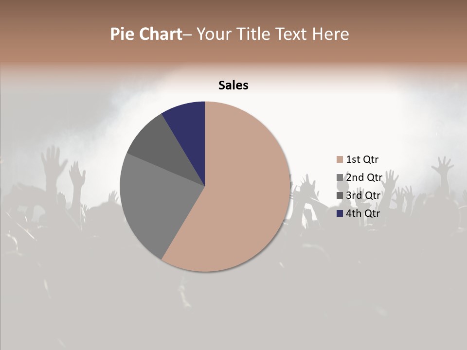 A Crowd Of People At A Concert With Their Hands In The Air PowerPoint Template