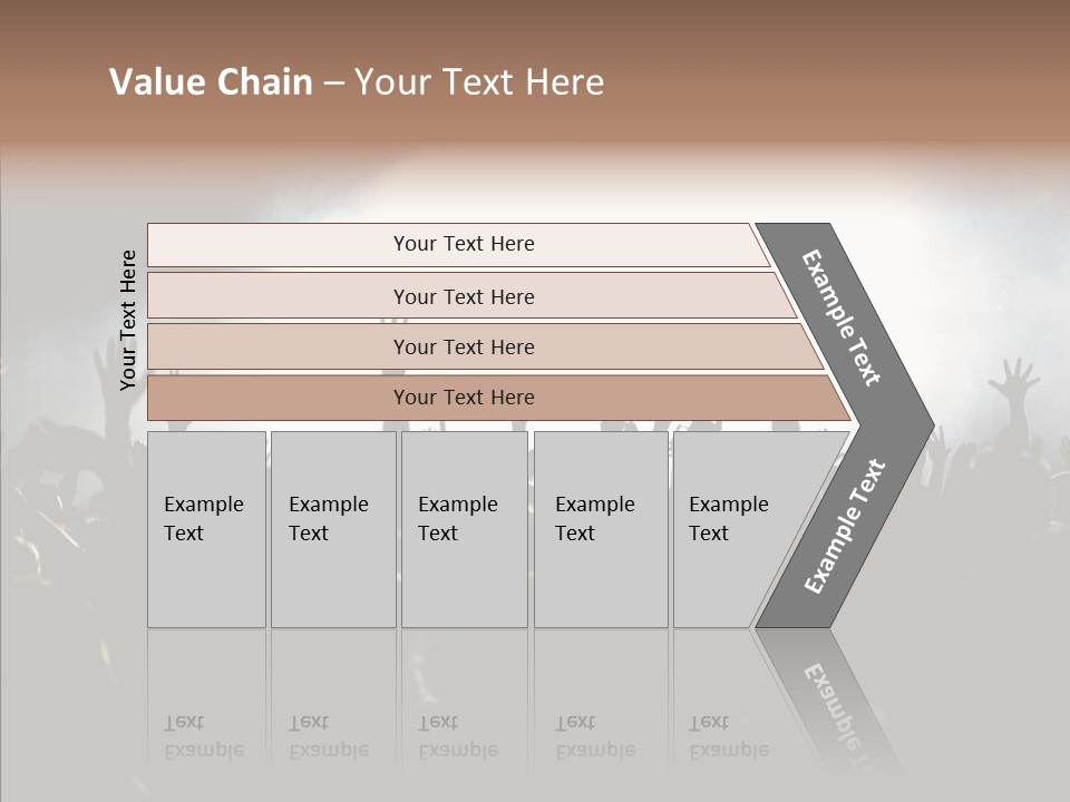 A Crowd Of People At A Concert With Their Hands In The Air PowerPoint Template