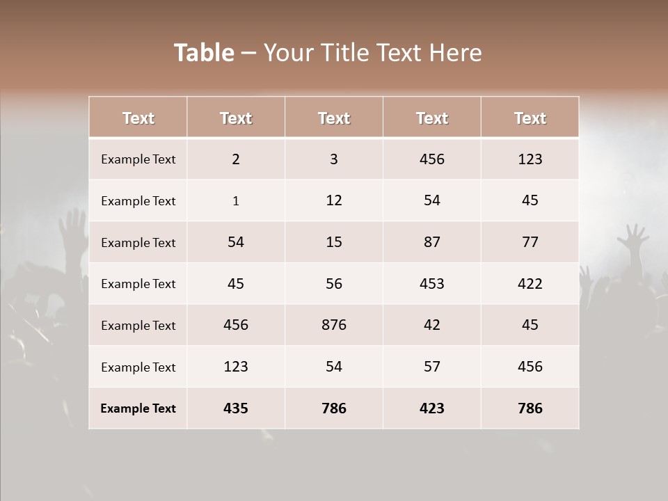 A Crowd Of People At A Concert With Their Hands In The Air PowerPoint Template