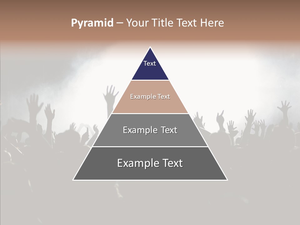 A Crowd Of People At A Concert With Their Hands In The Air PowerPoint Template