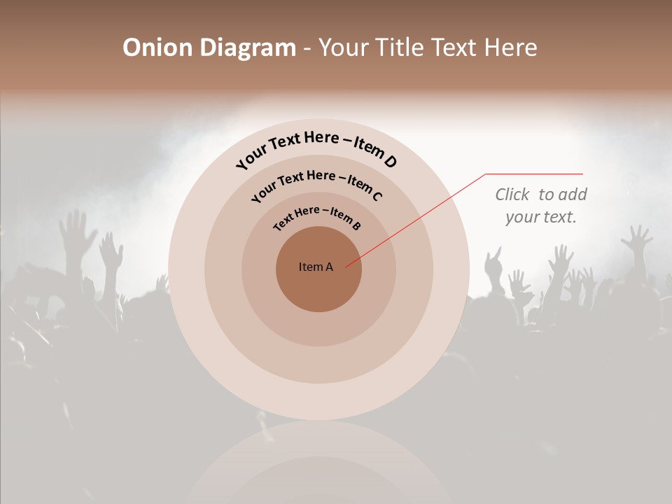 A Crowd Of People At A Concert With Their Hands In The Air PowerPoint Template