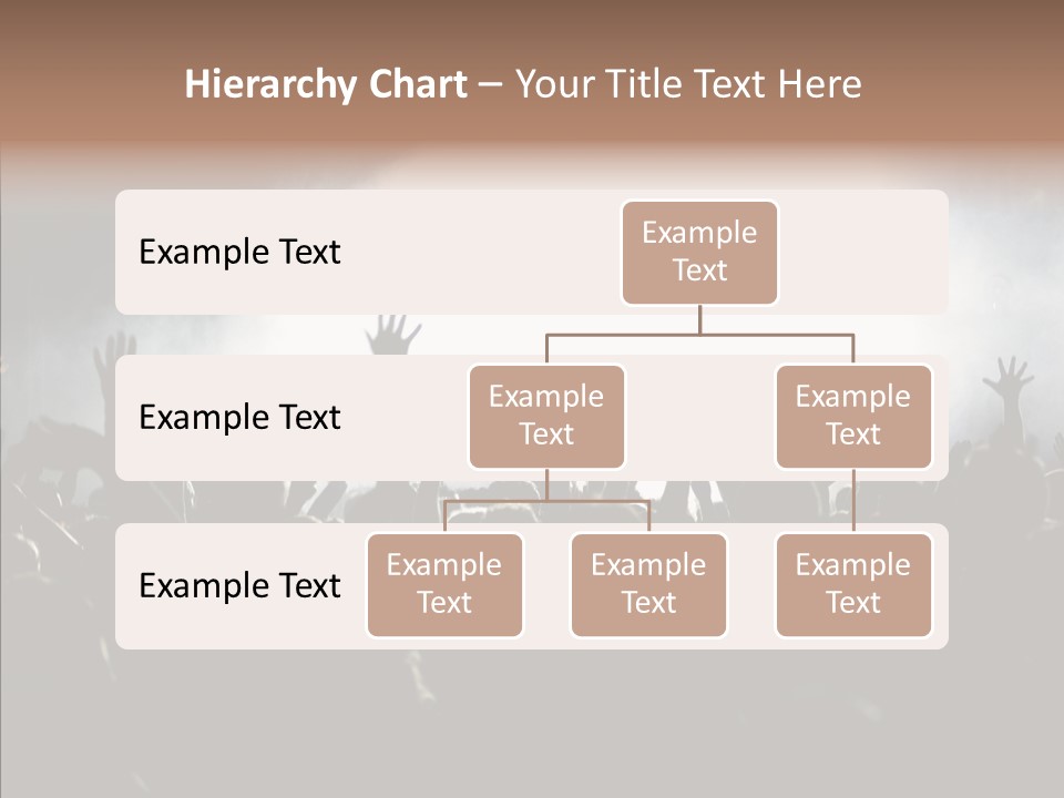 A Crowd Of People At A Concert With Their Hands In The Air PowerPoint Template