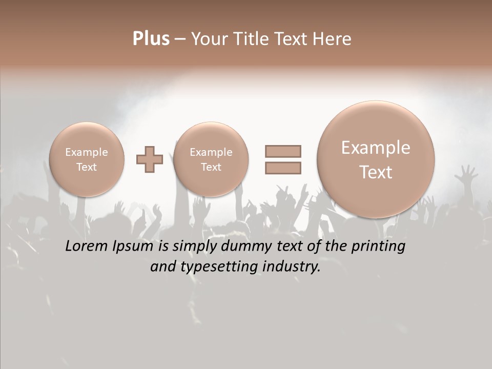 A Crowd Of People At A Concert With Their Hands In The Air PowerPoint Template