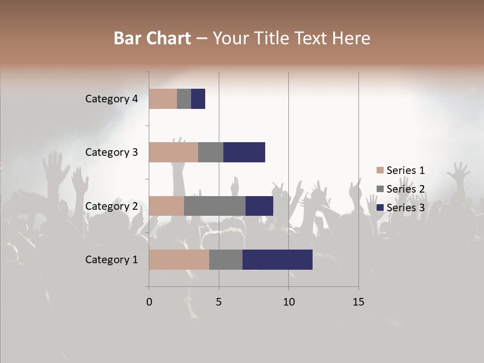 A Crowd Of People At A Concert With Their Hands In The Air PowerPoint Template